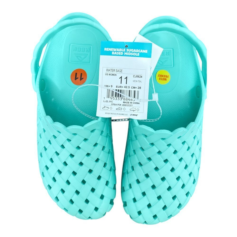 Reef Water‎ Sage Woven Platform Clogs Sustainable Sandals Women's Size 11